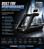 Entrenamiento de Alta Intensidad con Simulación de Pendiente Variable, Pantalla Táctil Inteligente Surmont S-8600-2, Motor de 7.0HP para Casa/Gimnasio