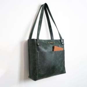 Nouveau sac pour ordinateur portable unisexe Artland International en feutre, cuir véritable, design vintage, fermeture éclair, doublure en coton, haute qualité - Product Image 1