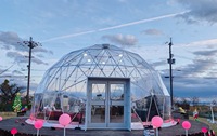 Tente extérieure sphérique énorme de tente de dôme géodésique de cadre en acier galvanisé de luxe pour la station de vacances d'hôtel et les événements