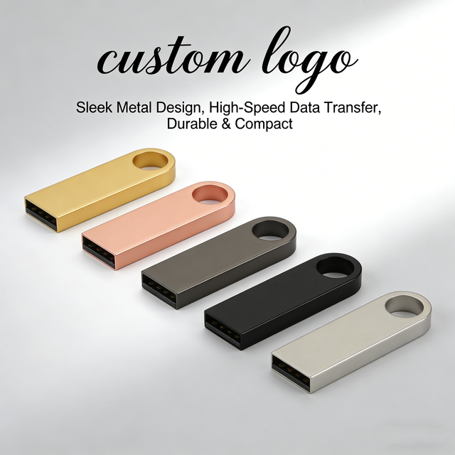 Mini USB Flash Drive Custom Logo Metal Pendrive 2.0 USB Memory Stick 2G 4G 8G 16G 32G Usb Flash Disk 64GB Pen Drive