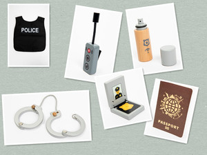 <span class=keywords><strong>Disfraz</strong></span> de Halloween para niños, juguete de simulación para bebés, estación de policía, vestido de madera, regalos de navidad - Product Image 5