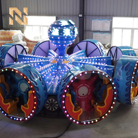 Manèges à sensations fortes Nova Rides pour parcs d'attractions, à vendre avec éclairage LED pour parcs à thème et fêtes foraines, 16 places, Fire Wheels