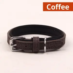 <span class=keywords><strong>Collar</strong></span> para mascotas de cuero PU de patrón sólido con decoración de cinta para gatos y perros Teddy Dog Friendly - Product Image 2