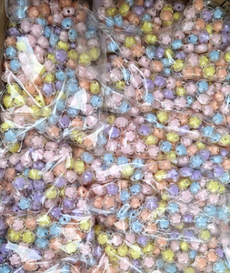 Cuentas acrílicas esmeriladas mixtas de 12 mm con forma de corazón y <span class=keywords><strong>estrella</strong></span>, cuentas espaciadoras sueltas gruesas con agujero tipo 'Frog Spawn', cuentas redondas de color interior para fabricación de joyas - Product Image 5