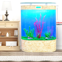 Aquarium en acrylique personnalisé, grand cube transparent en verre, avec balles avant, pour poissons, transparent, usine