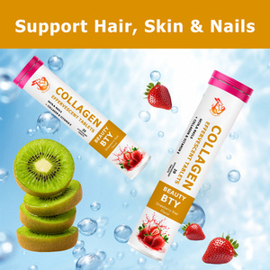 Comprimés effervescents de collagène à marque privée avec vitamine C et acide hyaluronique pour hommes et femmes, favorisant la santé des cheveux, de la peau et des ongles - Product Image 6