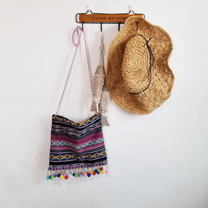 <span class=keywords><strong>Handmade</strong></span> Phong Cách Retro Bohemian Dễ Thương Đầy Màu Sắc Tua Messenger Túi Tote - Product Image 3