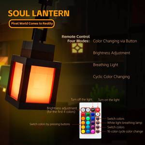 Linterna LED Luminosa Estilo Pixel Minec Raft, Recargable, para la Noche, Antorcha <span class=keywords><strong>de</strong></span> Juego, Ambiente para Dormitorio Infantil - Product Image 3