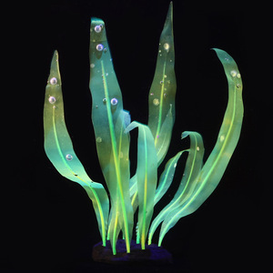 <span class=keywords><strong>Aquarium</strong></span> <span class=keywords><strong>Aquarium</strong></span> Landschap Decoratie Siliconen Zachte Grote Kelp Plastic Lichtgevende Water Gras Simulatie Water Gras - Product Image 1
