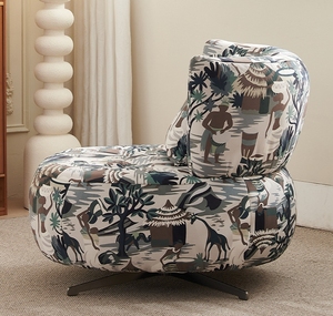 เก้าอี้โซฟาแบบหมุนได้เฟอร์นิเจอร์ของนายห้องนั่งเล่นหรูหราระเบียงเก้าอี้พักผ่อนแบบอิตาลี - Product Image 3