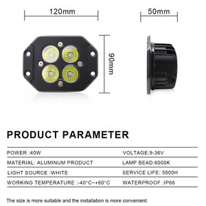 Les projecteurs de <span class=keywords><strong>moto</strong></span> TCYATO sont des phares externes blancs et jaunes bicolores à haute luminosité, clignotants et puissants - Product Image 4
