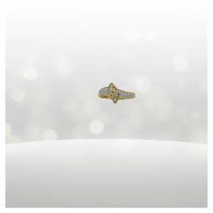 Anillo de Dedo Ligero con Diseño Floral para Mujer, Perfecto para Uso Diario y Ocasiones Especiales, Elegante Anillo de Oro con Diamantes - Product Image 2