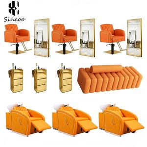 Fauteuil de massage en coton de luxe de haute qualité en forme d'orange, lit de shampoing personnalisable pour salon de coiffure - Product Image 2
