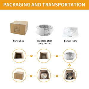 Bán Buôn Heavy-Duty Đôi Dưới Thép Không Gỉ Stockpot Chuyên Nghiệp Thương Mại Phục Vụ Nhà Hàng Lớn Sâu Nấu Ăn Nồi - Product Image 5