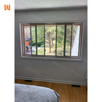 Fenêtres coulissantes en aluminium au design moderne avec double verre trempé et moustiquaire pour villa et maison