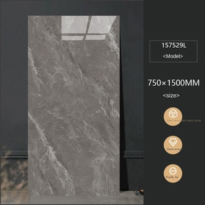 750x1500 moderno stile libero in marmo grigio pannello di piastrelle di ceramica smaltato metallico per lo sfondo della parete interna in soggiorno - Product Image 6