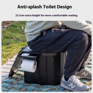 Inodoro de PVC plegable portátil para niños adultos de diseño Industrial moderno, inodoro móvil para <span class=keywords><strong>coche</strong></span>, Camping, exterior, inodoro para bebés con tapa - Product Image 3