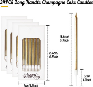 Bougies d'anniversaire en spirale colorées de haute qualité, 6 pièces/sac, pour mariage, fête, décoration de gâteau, bougies en fil. - Product Image 2