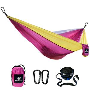 <span class=keywords><strong>Hamac</strong></span> portable d'extérieur en nylon, lit de camping, <span class=keywords><strong>hamac</strong></span> léger en tissu parachute avec sac de transport, pour la plage et la randonnée - Product Image 4