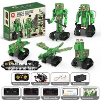 Mi Mundo, Robot de Plástico ABS Programable 5 en 1 con Doble Control, Juguete Educativo STEM de Construcción, para Edades de 7+ Años, Unisex