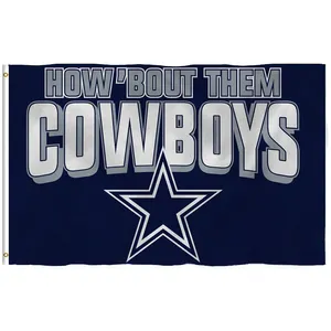 Offre Spéciale Chine Usine En Gros Dallas Cowboys 3x5 extérieur durable drapeau avec œillets Chambre décoration murale intérieure drapeau