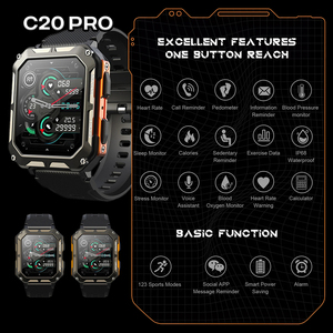 Produits les plus vendus 2026 : Montre connectée <span class=keywords><strong>homme</strong></span> C20 Pro, tracker d'activité et montre de sport intelligente pour <span class=keywords><strong>homme</strong></span> - Product Image 4