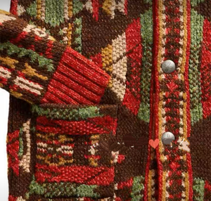 Chic Comfort Tejido a mano Patrón geométrico artesanal Cárdigan Origen de China Muestra de 7 días Tiempo de entrega - Product Image 4