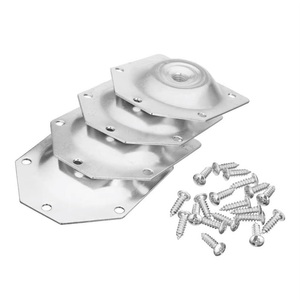 Contemporary Dining Table Base Zinc-Plated Metal <b>Legs</b> Mount Plates 67X70 Bedroom Desk Furniture <b>for</b> Home Office or Living Room - Product Image 1