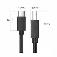 Cable de Impresora Tipo C B con Conector Cuadrado, Totalmente de Cobre, Trenzado, para Conexión de Teléfono Móvil/PC/Escáner/Teclado Eléctrico, Transferencia de Datos