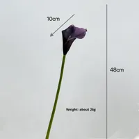 Bunga Calla Lily Alocasia PVC Lunak Modern, Bunga Buatan dengan Tekstur Seperti Asli, Ramah Lingkungan, Tangkai Tunggal, untuk Pernikahan, Gaya Prancis Swallow