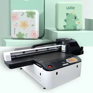Three Heads UV Flatbed 60cm Printer Six Color Printing With High Resolution