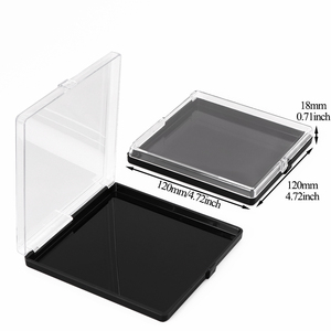 SUNSHING Clear Rigid Plastic Hinged Box Square Styrene Specimen Presentation Storage Case Acrylic Mineral Display <b>Boxes</b> - Product Image 6