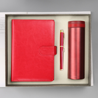 Ensemble cadeau d'entreprise personnalisé avec logo, carnet A5 en PU, stylo, gobelet isotherme, coffret cadeau promotionnel pour le bureau