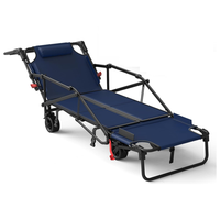 Chariot de camping pliable robuste de haute qualité, multi-couleurs au choix, conception sécurisée, roues pivotantes à 360° pour le shopping