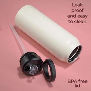 Bouteille d'eau isotherme 24 oz avec couvercle à paille et support magnétique pour téléphone compatible avec le support magnétique MagSafe - Product Image 6