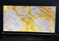 Panneau mural en onyx rétroéclairé Résine translucide Design marbre Pierre artificielle pour la décoration murale et de plafond