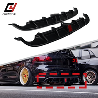 Diffuseur de pare-chocs arrière révolutionnaire avec LED pour VW Golf 6 MK6 GTI GTD 2009-2013, ABS noir brillant, kit carrosserie sportif