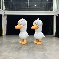 Costume de mascotte gonflable amusant en forme d'oie/canard, costume de marche gonflable personnalisé en peluche, mascotte gonflable sur mesure