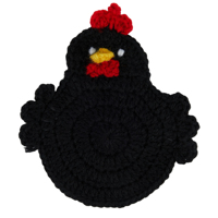 Tapis de table en crochet fait main en forme de poulet, dessous de verre à thème animal, décoration de table mignonne, cadeau de Pâques et de décoration intérieure