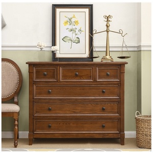 Gabinete de madera vintage barato para sala de estar con 6 cajones - Product Image 2