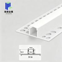 Profilé en aluminium pour bande LED, pour plafond et cloison sèche, vente en gros d'usine