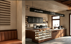 Diseño de Interiores de Cafetería Wabi Sabi |   Mobiliario de Madera de Nogal y Microcemento para Cafeterías Especializadas en Café - Product Image 3