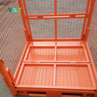 Boîte de palette pliable en métal soudé avec grille métallique pliable