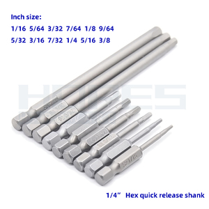 S2 Tuốc Nơ Vít Lục Giác Bits 1/16 5/<span class=keywords><strong>64</strong></span> 3/32 7/<span class=keywords><strong>64</strong></span> 1/8 9/<span class=keywords><strong>64</strong></span> 5/32 3/16 7/32 1/4 5/16 3/8 Inch Allen Công Cụ Điều Khiển Vít Ổ Cắm - Product Image 2