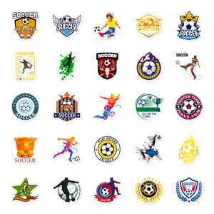 Soccer Vinyl Stickers Set Irregular Shape Graphic Design Self Adhesive Decorative Stickers for Promotional Gifts - Product Image 4