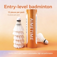 Volant de badminton en liège sandwich 2 couches avec plumes d'oie, classe C, hybride, professionnel, léger, écologique, haute performance
