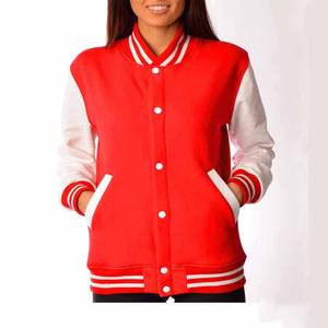 Chaquetas Varsity de Algodón Transpirables e Impermeables para Mujer, con Cierre de Botones Cubiertos, Cuello Alto y Logotipo Personalizado - Venta al Por Mayor - Product Image 3