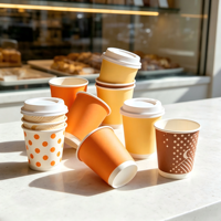 Gobelets isothermes à double paroi pour café latte, cappuccino, boissons chaudes, gobelets en papier jetables, logo personnalisé