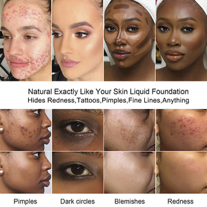 Консилер-фундамент с эффектом отбеливания, контролем жирности, полным покрытием и водостойкостью для темной кожи, под собственной торговой маркой (OEM). - Product Image 5