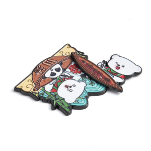 Customized Panda Hotpot Cartoon City Cultures Irregular Promotion Gift Black metal frame Tourist Souvenir Fridge Magnet - Product Image 4